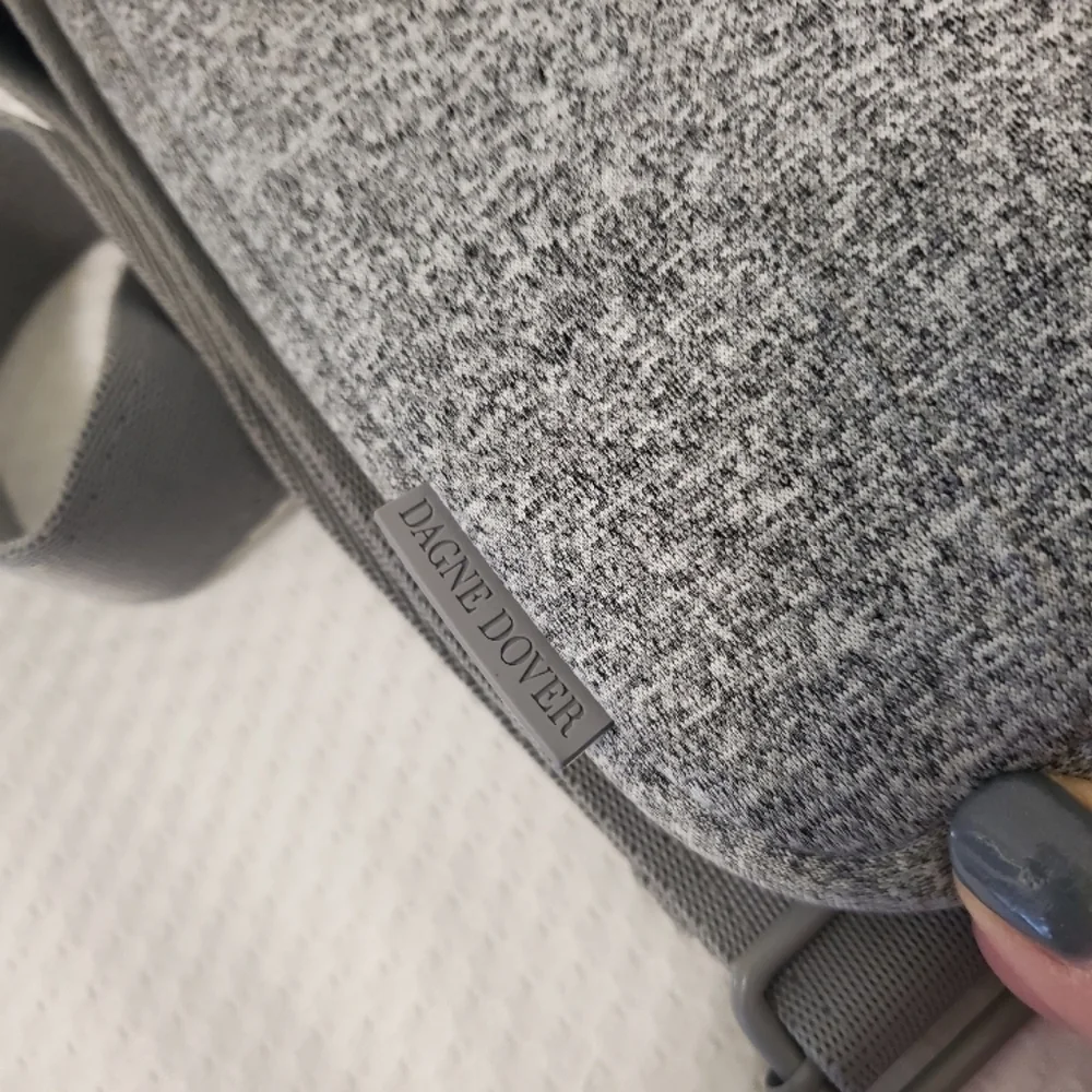 Dagne Dover Gray Neoprene Laptop Bag with Adjustable Strap, Business